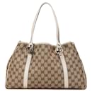 Tote Twins de lona GG marrón Gucci