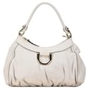 Bolso de hombro de cuero D-Ring blanco Abbey de Gucci