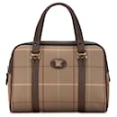 Borsa a mano vintage a quadri marrone Burberry