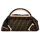 Bolsa Fendi Smile em lona Zucca marrom