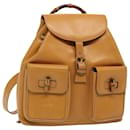 GUCCI Bamboo Backpack Leather Brown 003 2058 0016 Auth ep5026 - Gucci