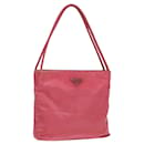 PRADA Bolsa de Ombro Nylon Rosa Prata Auth 84644 - Prada