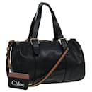 Chloe Hand Bag Leather Black Auth hk1546 - Chloé