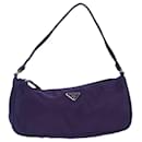 Pochette Accessoire PRADA Nylon Violet Argent Auth 84541 - Prada