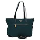 PRADA Bolsa Tote Nylon 2way Caqui Ouro Auth 85294 - Prada