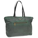 PRADA Borsa Tote Nylon Kaki Oro Auth 85641 - Prada