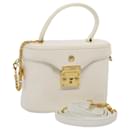 Sac à main en cuir blanc Gianni Versace Auth 82583