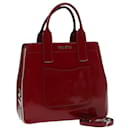 MiuMiu Hand Bag Enamel Red Auth bs16416 - Miu Miu