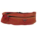 PRADA Waist bag Nylon Red Auth fm3648 - Prada