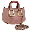 Chloe Hand Bag Leather 2way Pink Auth th5192 - Chloé