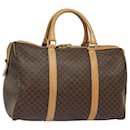 CELINE Macadam Canvas Boston Tasche aus PVC-Leder in Braun Gold Auth ki4702 - Céline