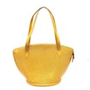 Bolso tote de cuero amarillo Louis Vuitton