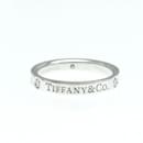 Bague plate Tiffany en platine avec diamant - Tiffany & Co