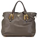 Prada Gray Solf Calf Satchel