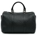 Gucci Schwarze Medium Microguccissima Boston Tasche