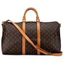 Louis Vuitton Keepall Bandoulière 50 Monograma Marrón