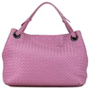 Bottega Veneta Pink Intrecciato Bella Tote