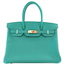 Hermès Green Epsom Birkin Retourne 30