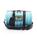 Louis Vuitton City Keepall Damier Stripe Blue Vert Shoulder Bag