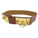 CINTURÃO DE COURO PECARI HERMES MEDOR COLLAR DOG VINTAGE 70 - Hermès