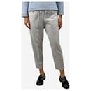 Pale blue elasticated wool trousers - size S - Autre Marque