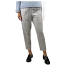 Pale blue elasticated wool trousers - size S - Autre Marque