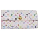 LOUIS VUITTON Carteira Sarah Multicolorida Branca M93532 LV Auth 85501 - Louis Vuitton