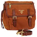 Sac à épaule PRADA en nylon orange Auth 83488 - Prada