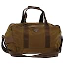 PRADA Boston Bag Nylon 2way Brown Auth ar12276 - Prada