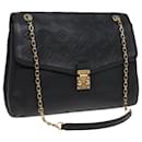 LOUIS VUITTON Monogram Empreinte Saint-Germain MM Bag Black M48933 Auth ep4872 - Louis Vuitton