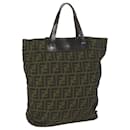 Fendi Zucca Canvas Tote Bag Black Brown