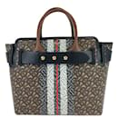 Bolsa tote em PVC com listras monograma Burberry