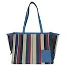 Loewe Anagram Cushion Tote Canvas/Leather Multicolor Blue