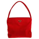 Prada Nylon Tessuto Schultertasche mit Dreieckslogo