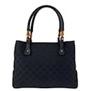 Bolso tote de lona GG Bamboo de Gucci