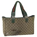 Bolsa tote Gucci GG Canvas Web Sherry Line Bege Vermelho Verde