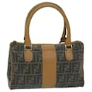 Fendi Zucca Canvas Hand Bag Black Brown