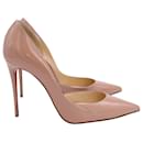 Pumps Iriza 100 de Christian Louboutin en cuir verni nude