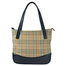 Burberry Check Canvas/Leather Tote Bag