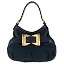 Bolsa de ombro Gucci Queen Hobo em lona/couro GG preta