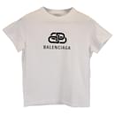 T-shirt Balenciaga BB Regular Fit en coton blanc