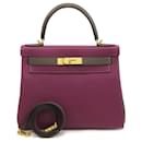 Hermès Purple Special Order Evercolor Kelly II Retourne 28