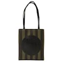 Fendi Women's Tote Bag - Pequin Stripe Brown