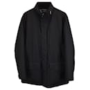 Ermenegildo Zegna Elements Padded Fall Field Jacket in Black Wool