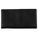 Prada Black Leather Long Wallet