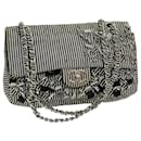 CHANEL Matelasse Turn Lock Chain Hand Bag Canvas Black Silver CC Auth bs16629 - Chanel