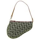 Dior Brown Mini Diorissimo Canvas Saddle Pochette