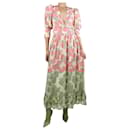 Pink strawberry printed maxi dress - size S - Autre Marque