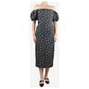 Grey corset midi dress - size UK 10 - Autre Marque