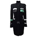 10K$ Jewel Belt Black Tweed Coat - Chanel